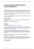 Caregiving Exam Questions and Answers&lpar;RATED A&rpar;