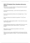 EDCO 735 Statistics Week 1 Questions with correct answers