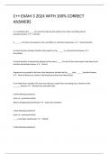 C&plus;&plus; EXAM 3 2024 WITH 100&percnt; CORRECT ANSWERS