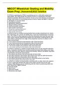 NBCOT Wheelchair Seating and Mobility Exam Prep&comma; &lpar;Answered&rpar;2022 Solution