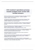 CCC module 4 operations process  module posttest exam review with  verified answers