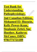 Test bank understanding pathophysiology 2nd canadian edition el hussein Updated 2024 Rated A+