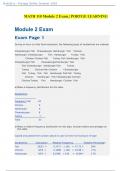 MATH 110 Module 2 Exam.| PORTGE LEARNING