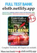 Test bank for essentials of human anatomy and physiology 13th edition marieb full chapter Updated 2024 Rated A+