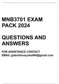 MNB3701 Exam pack 2024 (Questions and answers)