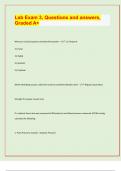 Lab Exam 3&comma; Questions and answers&comma;  Graded A&plus;