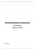 Environmental economics - Summary: slides and notes