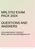 MRL3702 Exam pack 2024(Questions and answers)