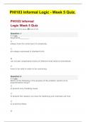 PHI103 Informal Logic - Week 5 Quiz&period;