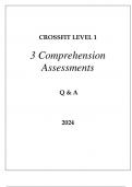 CROSSFIT LEVEL 1 COMPREHENSION ASSESSMENTS Q & A 2024