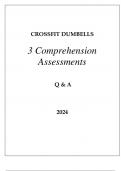 CROSSFIT DUMBELLS COMPREHENSION ASSESSMENTS Q & A 2024
