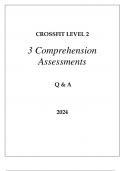 CROSSFIT LEVEL 2 COMPREHENSION ASSESSMENTS Q & A 2024.