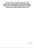 Test Bank Lewis's Medical-Surgical Nursing Assessment and Management of Clinical Problems&comma; Single Volume 12th Edition by Mariann M&period; Harding&comma; Jeffrey Kwong&comma; Debra Hagler all Chapter questions and answers 100&percnt; Correct&comma; Download to Score A