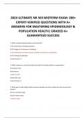 2024 ULTIMATE NR 503 MIDTERM EXAM: 200+  EXPERT-VERIFIED QUESTIONS WITH A+  ANSWERS FOR MASTERING EPIDEMIOLOGY &  POPULATION HEALTH| GRADED A+  GUARANTEED SUCCESS