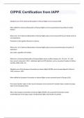 CIPP&sol;E Certification from IAPP exam 2024 with 100&percnt; correct answers