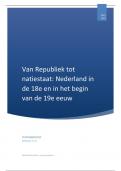 Van Republiek tot natiestaat: Nederland in de 18e en in het begin van de 19e eeuw