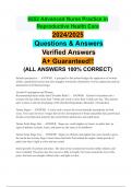 6552 Advanced Nurse Practice in Reproductive Health Care 2024&sol;2025 Questions & Answers Verified Answers A&plus; Guaranteed&excl;&excl; &lpar;ALL ANSWERS 100&percnt; CORRECT&rpar;