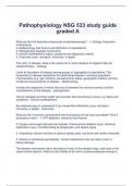 Pathophysiology NSG 533 study guide graded A