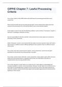 CIPP&sol;E Chapter 7&colon; Lawful Processing Criteria exam 2024 with verified solutions