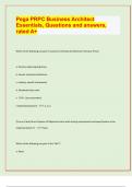 Pega PRPC Business Architect  Essentials&comma; Questions and answers&comma;  rated A&plus;&sol; &lbrack;Exam Prediction paper Updated 2024&sol;25&rsqb;