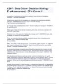C207 - Data-Driven Decision Making - Pre-Assessment 100&percnt; Correct&excl;