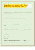 Pega Business Architect 8&period;1&period; Exam  Questions and answers&comma; rated A&plus;&sol; &lbrack;Exam Prediction paper Updated 2024&sol;25&rsqb;