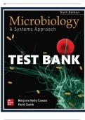 TEST BANK FOR MICROBIOLOGY, A SYSTEMS APPROACH, 6TH EDITION. MARJORIE KELLY COWAN, HEIDI SMITH.  WITH 100% C0RRECT AND VERIFIED ANSWERS.   LATEST 2024 UPDATE. GUARANTEED A+ 
