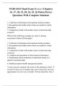 NURS 6512 Final Exam Review (Chapters 16, 17, 18, 19, 20, 24, 25, 26 Potter/Perry) Questions With Complete Solutions
