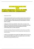 NCLEX&colon; Respiratory&comma; Neuro&comma; GI&comma; Ortho CardioGI&comma; Endocrine&comma; Integumentary