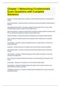Chapter 1 Networking Fundamentals Exam Questions with Complete Solutions