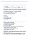 CFRE Exam Volunteer Involvement Questions and Answers 2024