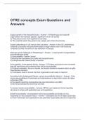 CFRE concepts Exam Questions and Answers