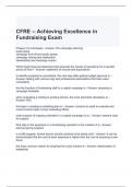 CFRE -- Achieving Excellence in Fundraising Exam Questions and Answers