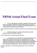NR 546 / NR546 Actual Final Exam 2024 Prediction Questions All correct Answers| Graded A+