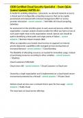 C838 Certified Cloud Security Specialist &ndash; Exam Q&As &lpar;Latest Update&rpar; RATED A&plus;&period;