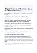 Dynamics of Healthcare Rutgers Exams Bundle