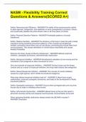 NASM - Flexibility Training Correct  Questions & Answers&lpar;SCORED A&plus;&rpar;