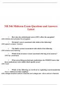NR 546 Midterm Exam Questions and Answers Latest Update 2024|Complete Solutions