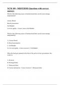 NCM 109 - MIDTERMS Questions with correct answers