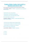 Prophecy&sol;Relias Cardiac Cath Lab RN A &vert;  Questions and Answers 2023