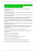NUR 2204 Final Exam With 100&percnt; Correct And Verified Answers 202