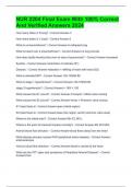 NUR 2204 Final Exam With 100&percnt; Correct And Verified Answers 2024