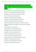 NUR 2204 Musculoskeletal Final Exam With 100&percnt; Correct And Verified Answers 2024