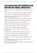 2024 Nursing Today NEW GENERATION EXAM QUESTIONS AND CORRECT ASWERS PASS&excl;&excl;&excl;