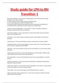 Study guide for LPN to RN Transition 1