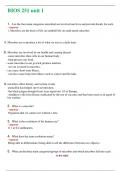 BIOS 251 Unit 1  (Latest 2024 / 2025) Questions & Answers with rationales