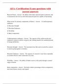 AEA&colon; Certification Exam questions with correct answers