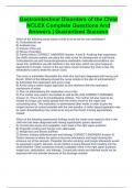 Gastrointestinal Disorders of the Child NCLEX Complete Questions And Answers &vert; Guaranteed Success