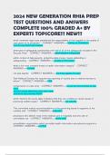 2024 NEW GENERATION RHIA PREP TEST QUESTIONS AND ANSWERS COMPLETE 100&percnt; GRADED A&plus; BY EXPERTS TOPSCORE&excl;&excl;&excl; NEW&excl;&excl;&excl;