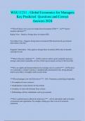 WGU C211 - Global Economics for Managers Key Predicted Questions and Correct  Answers 2024